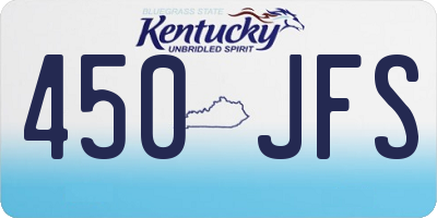 KY license plate 450JFS