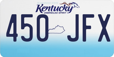 KY license plate 450JFX