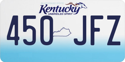 KY license plate 450JFZ