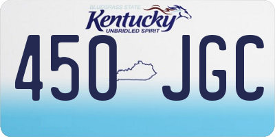 KY license plate 450JGC
