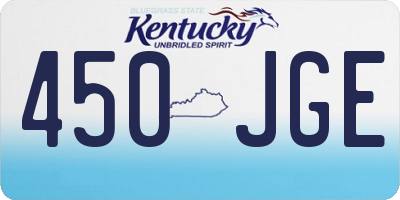 KY license plate 450JGE