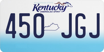 KY license plate 450JGJ