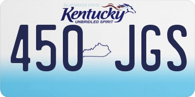 KY license plate 450JGS