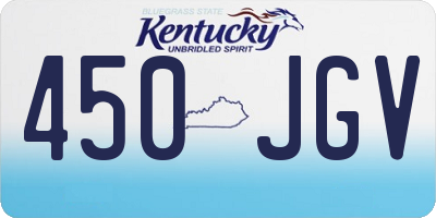 KY license plate 450JGV