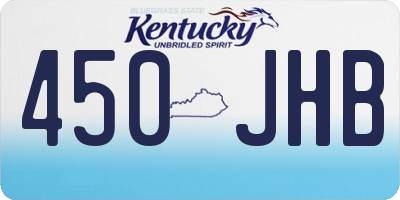 KY license plate 450JHB
