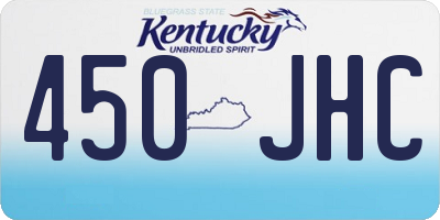 KY license plate 450JHC