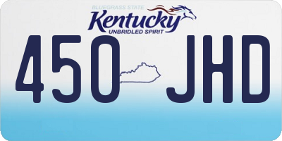 KY license plate 450JHD