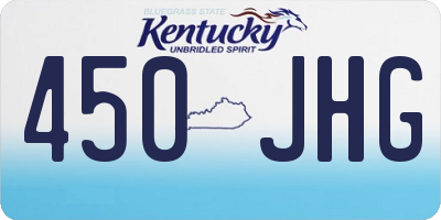 KY license plate 450JHG