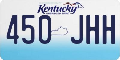 KY license plate 450JHH