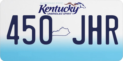 KY license plate 450JHR