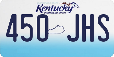 KY license plate 450JHS