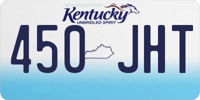 KY license plate 450JHT