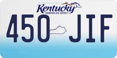 KY license plate 450JIF