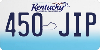 KY license plate 450JIP