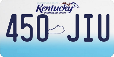 KY license plate 450JIU