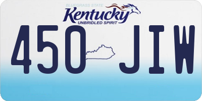 KY license plate 450JIW