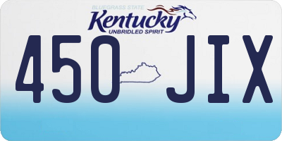 KY license plate 450JIX