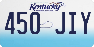 KY license plate 450JIY