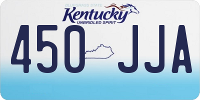 KY license plate 450JJA