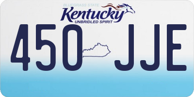 KY license plate 450JJE