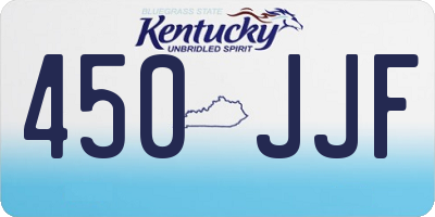 KY license plate 450JJF