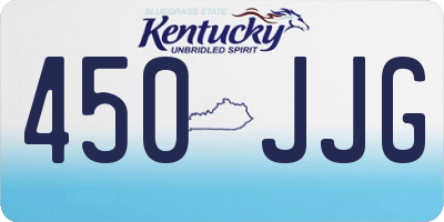 KY license plate 450JJG