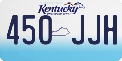 KY license plate 450JJH