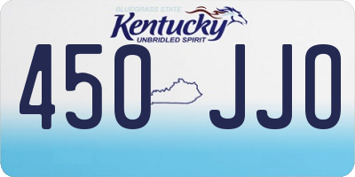 KY license plate 450JJO