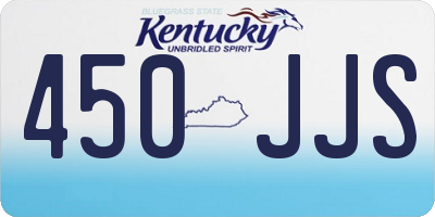 KY license plate 450JJS