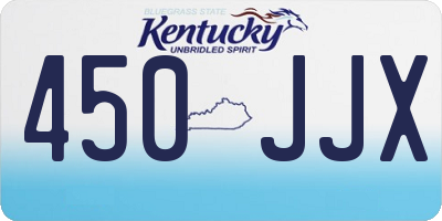 KY license plate 450JJX