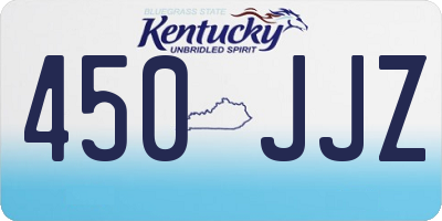 KY license plate 450JJZ