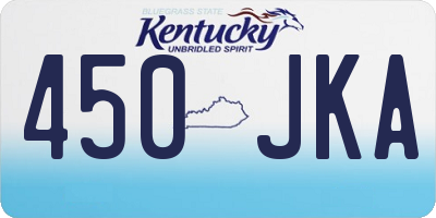 KY license plate 450JKA