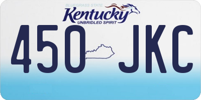 KY license plate 450JKC