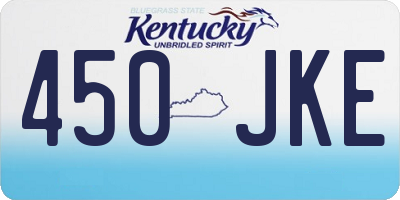 KY license plate 450JKE