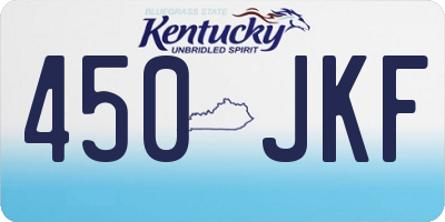 KY license plate 450JKF