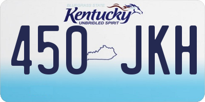KY license plate 450JKH