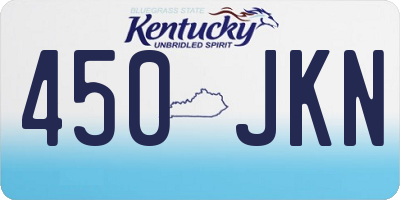 KY license plate 450JKN