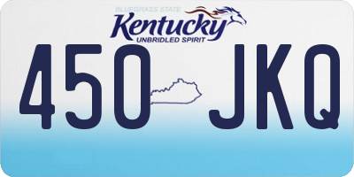 KY license plate 450JKQ