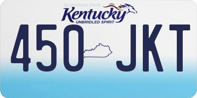 KY license plate 450JKT