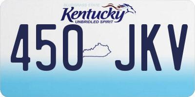 KY license plate 450JKV