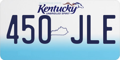 KY license plate 450JLE
