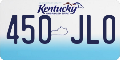 KY license plate 450JLO