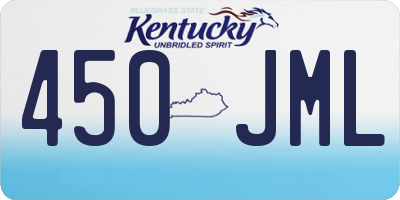 KY license plate 450JML