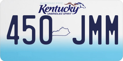 KY license plate 450JMM