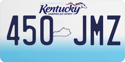 KY license plate 450JMZ