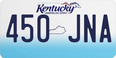 KY license plate 450JNA