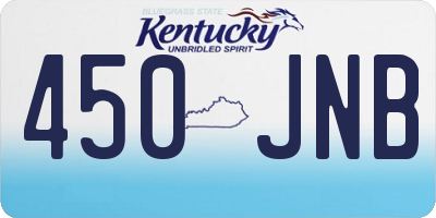 KY license plate 450JNB