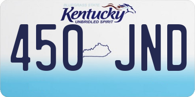 KY license plate 450JND