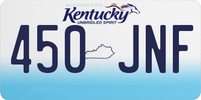 KY license plate 450JNF