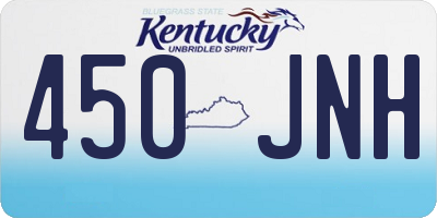 KY license plate 450JNH